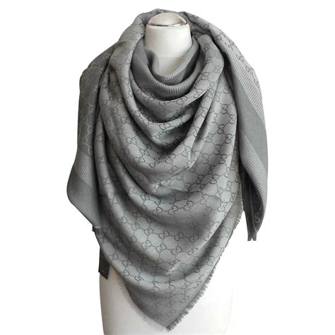 gucci scarf black and grey|gucci grey scarves women's.